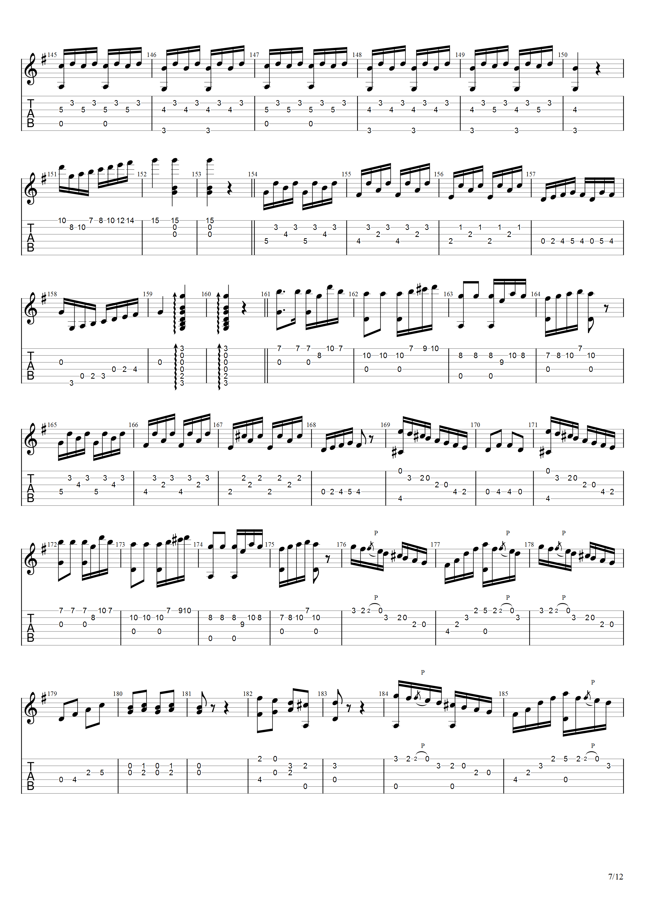 卡鲁里《广板与回旋曲（二重奏）》吉他谱G调吉他指弹独奏谱