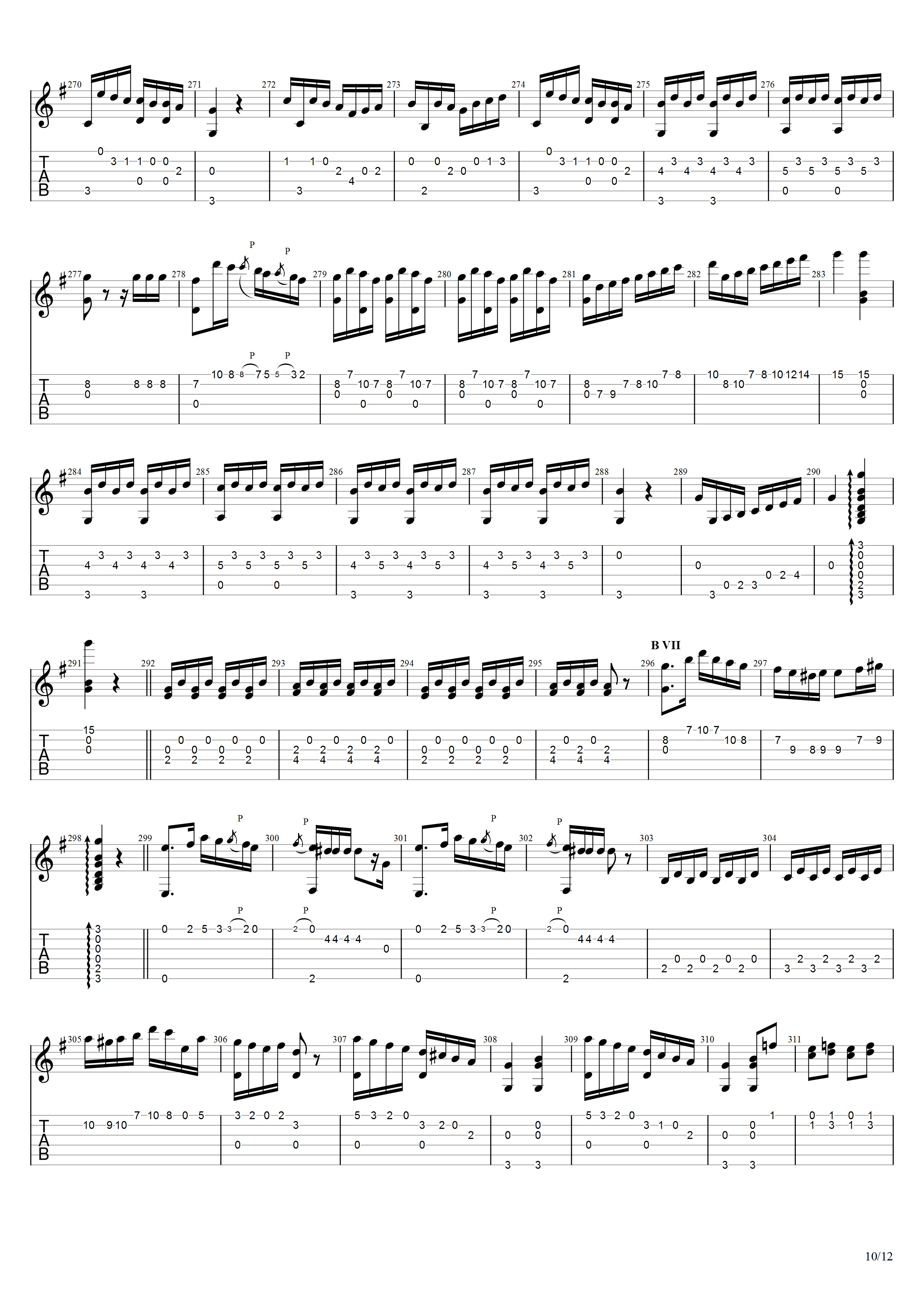 卡鲁里《广板与回旋曲（二重奏）》吉他谱G调吉他指弹独奏谱