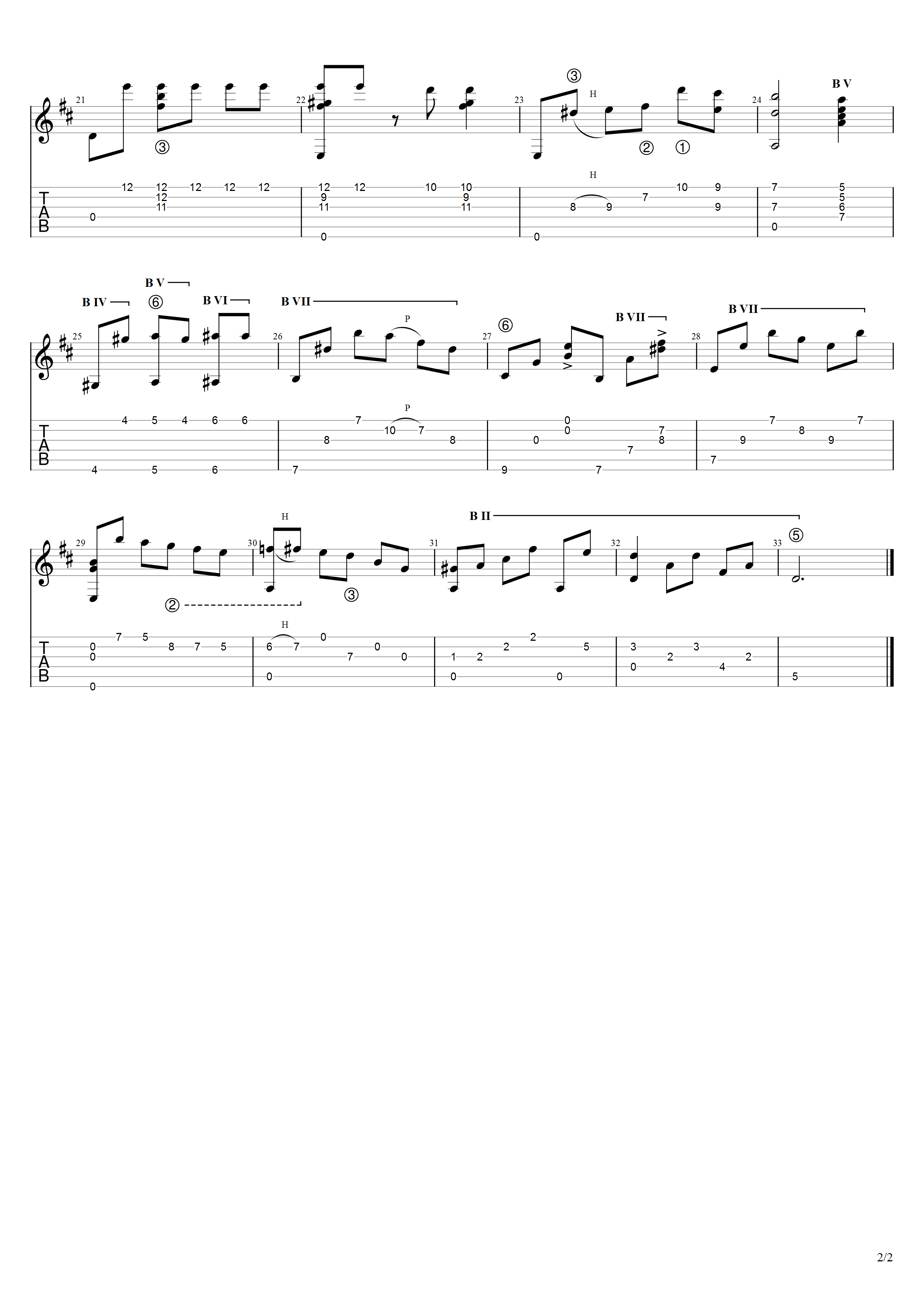 劳罗《委内瑞拉华尔兹第一号》吉他谱D调吉他指弹独奏谱_考级四级