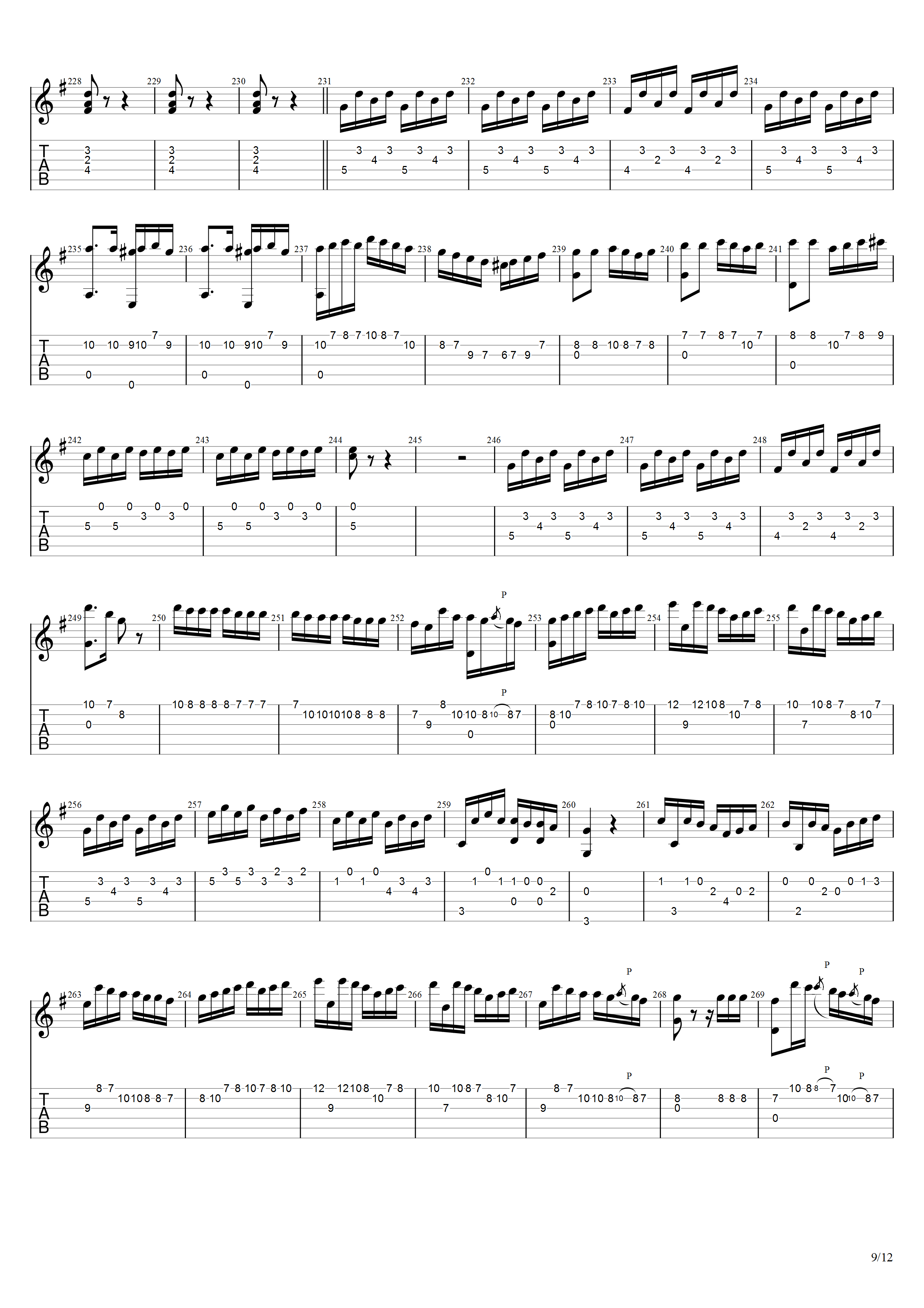 卡鲁里《广板与回旋曲（二重奏）》吉他谱G调吉他指弹独奏谱