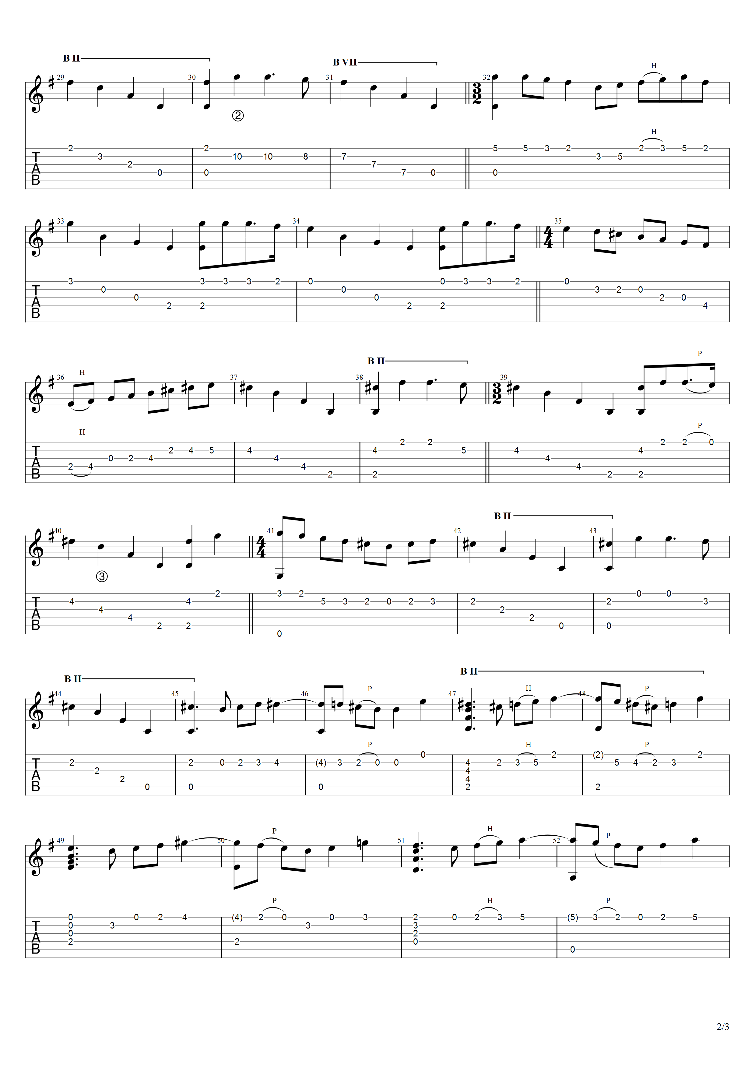 马顿《幻想曲》吉他谱G调吉他指弹独奏谱