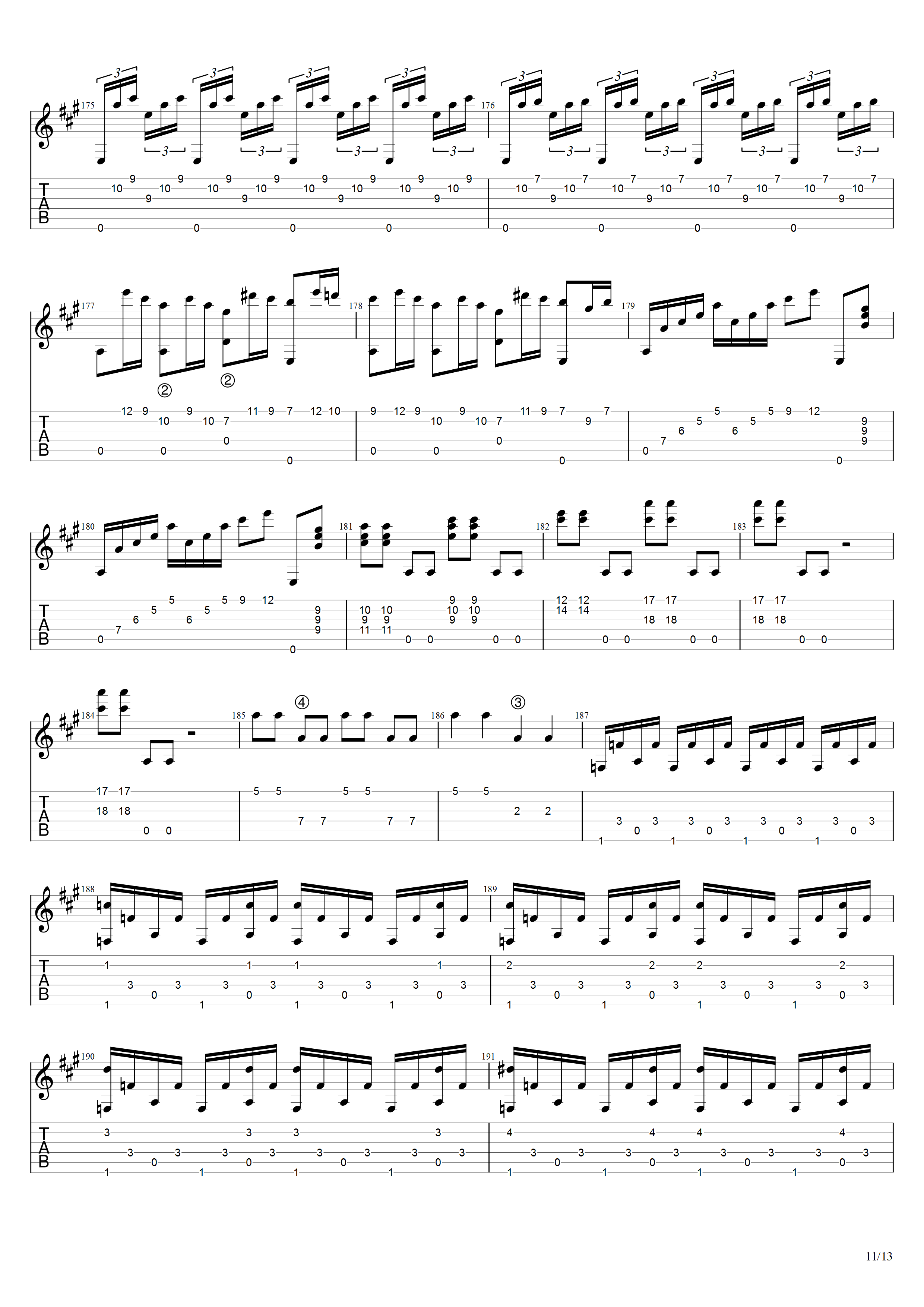 朱利亚尼《大序曲》吉他谱C调吉他指弹独奏谱_考级九级