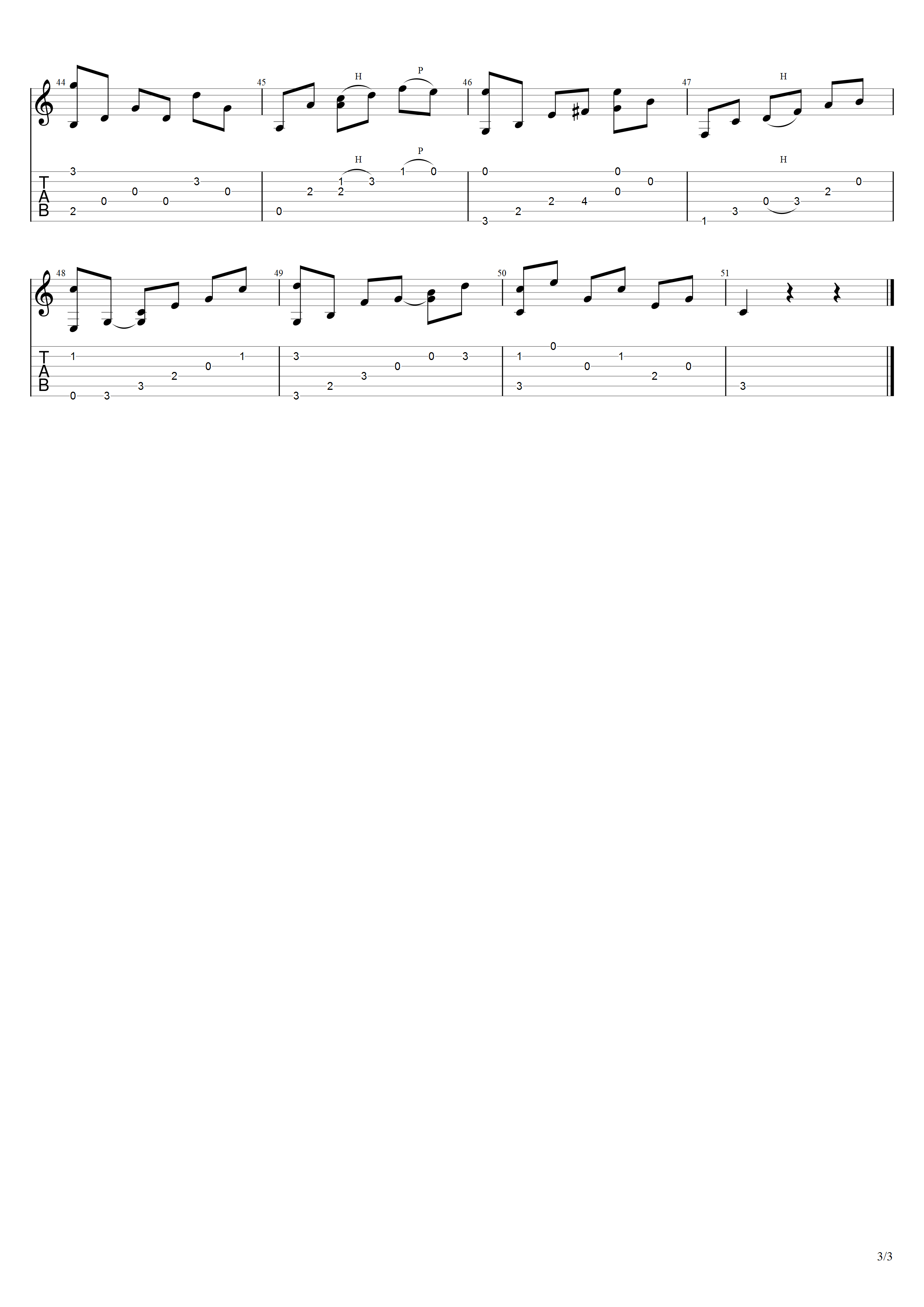 劳罗《委内瑞拉华尔兹第六号（男孩）》吉他谱C调吉他指弹独奏谱