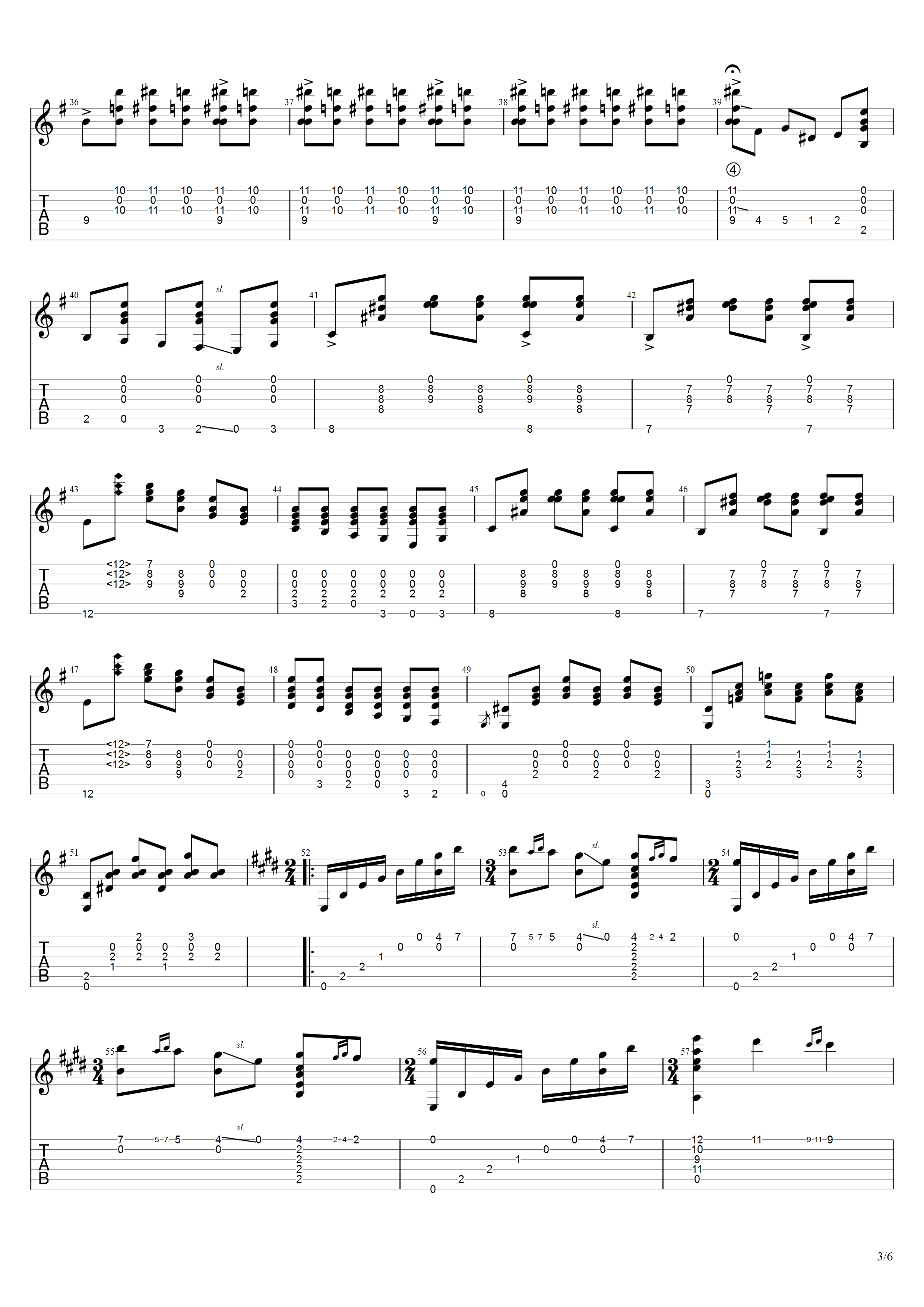 罗伯斯《前奏曲第一号》吉他谱G调吉他指弹独奏谱_考级六级