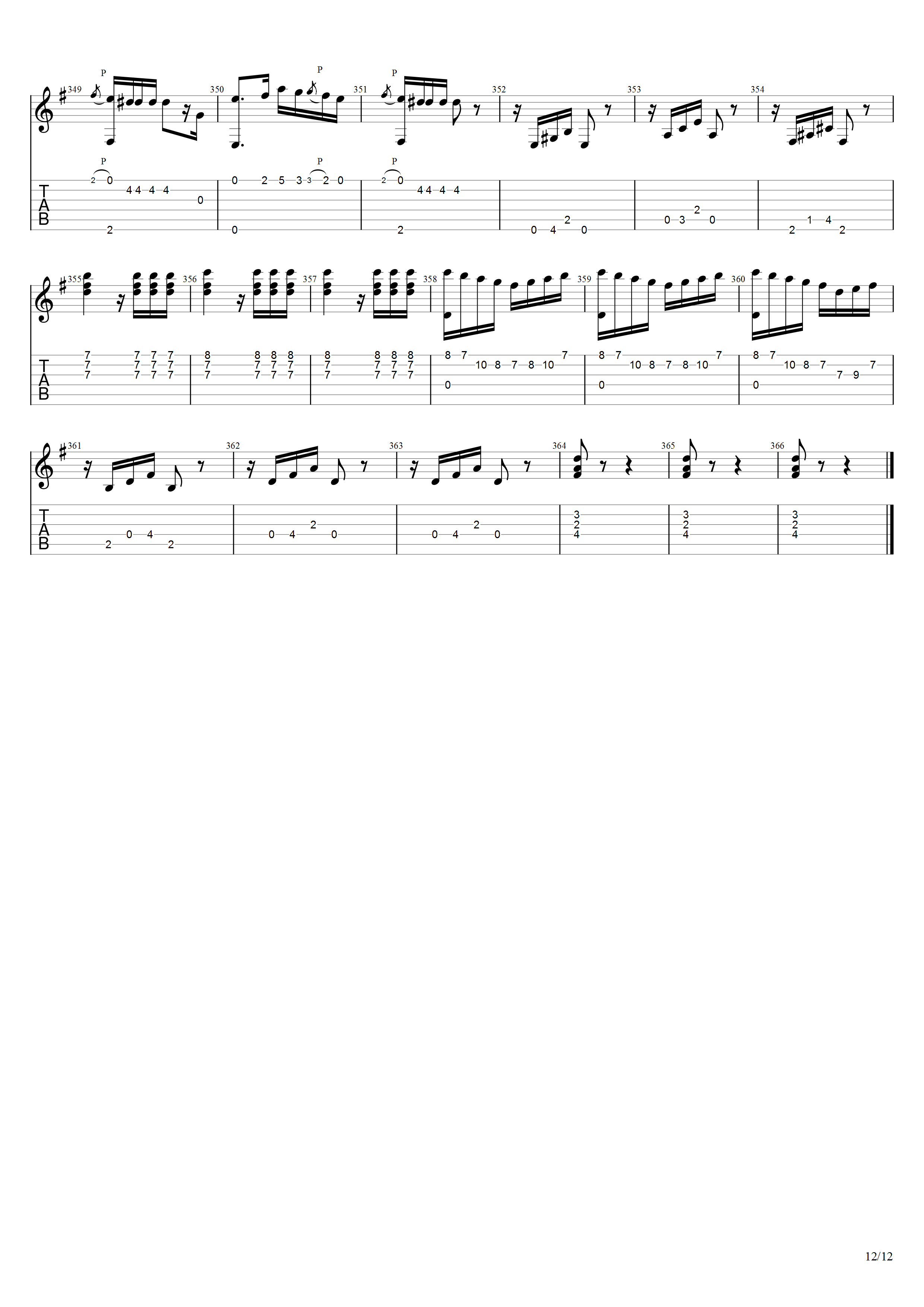 卡鲁里《广板与回旋曲（二重奏）》吉他谱G调吉他指弹独奏谱