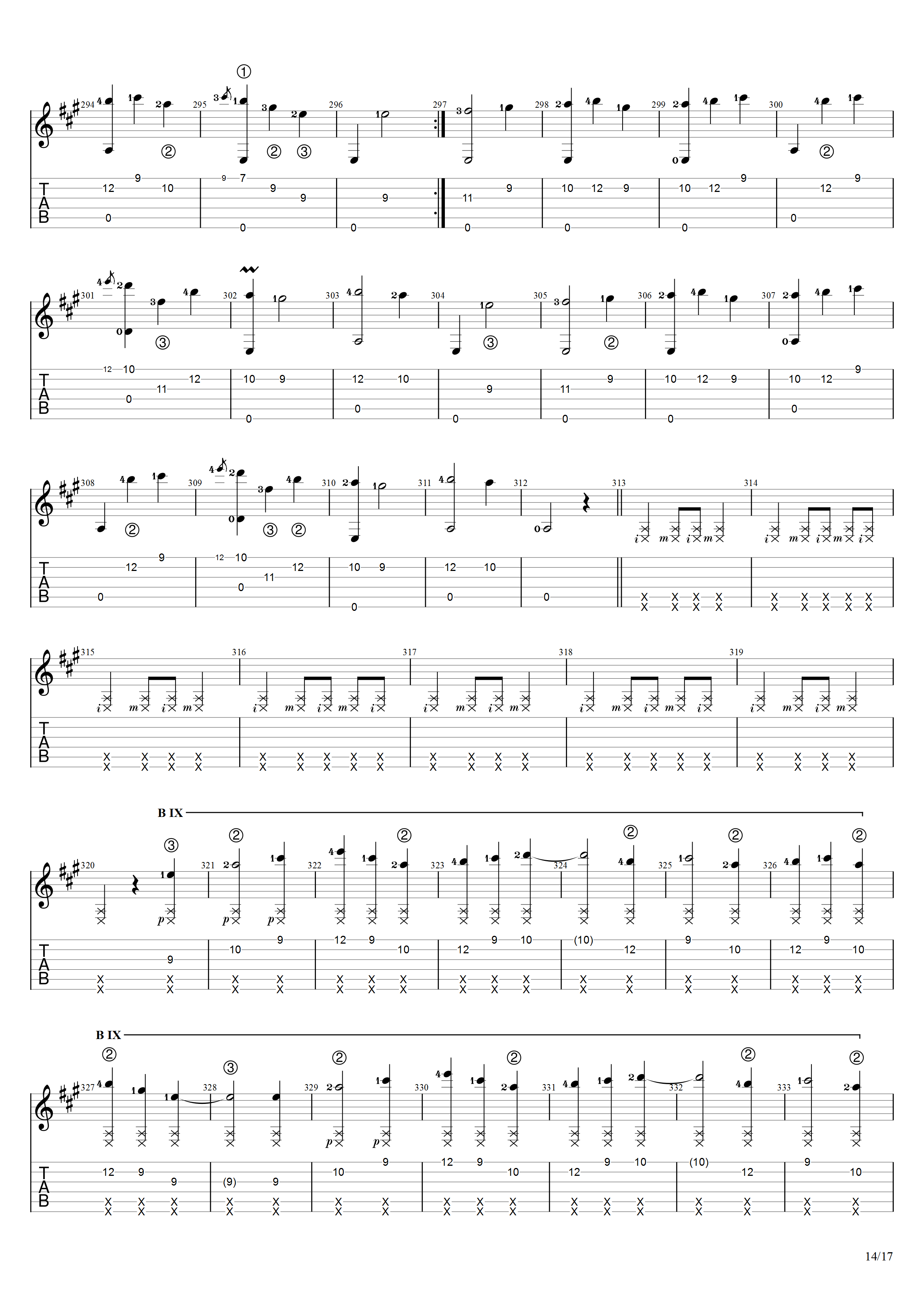 泰勒加《大霍塔》吉他谱C调吉他指弹独奏谱_考级十级