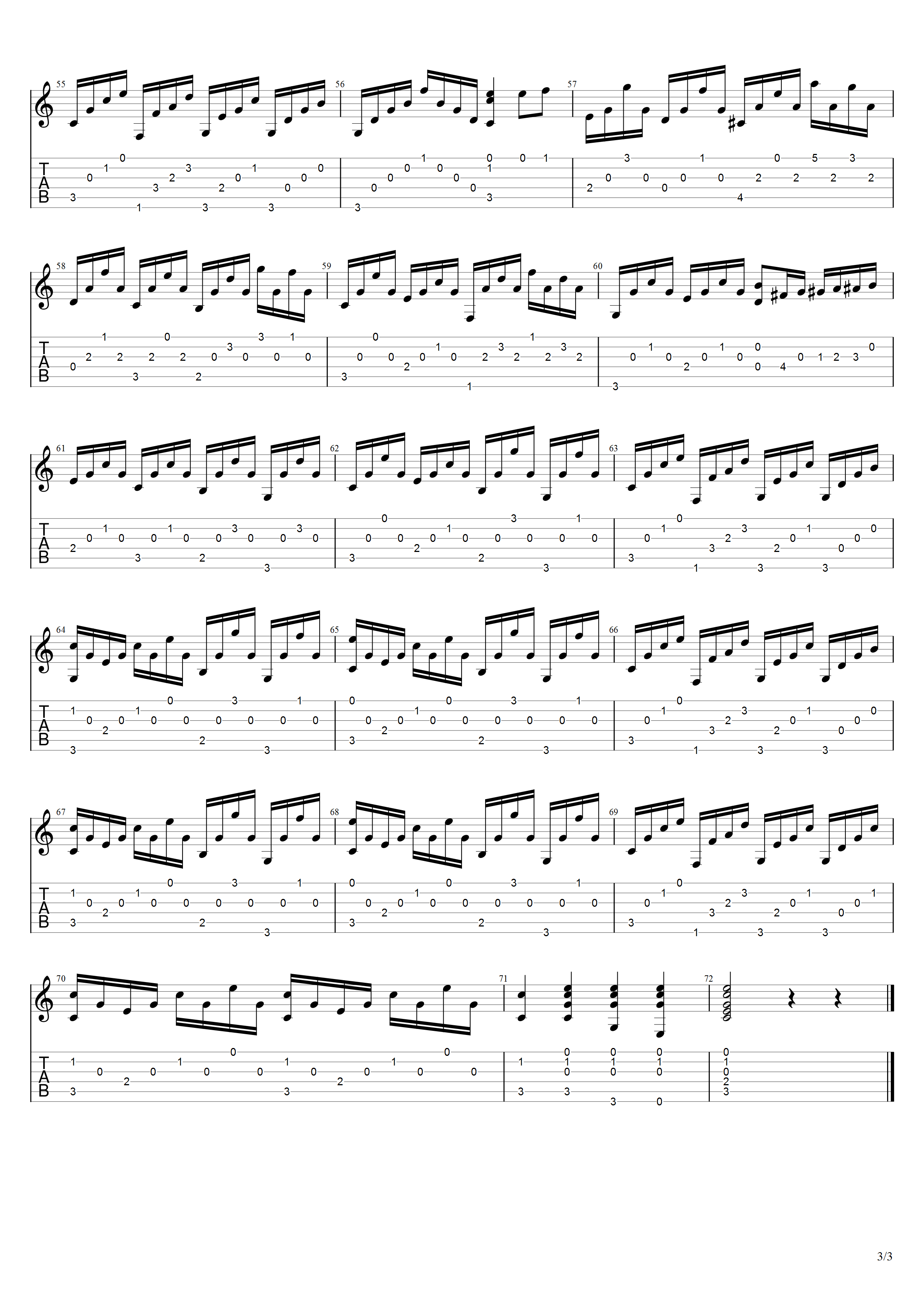 朱利亚尼《C大调奏鸣曲》吉他谱C调吉他古典谱谱