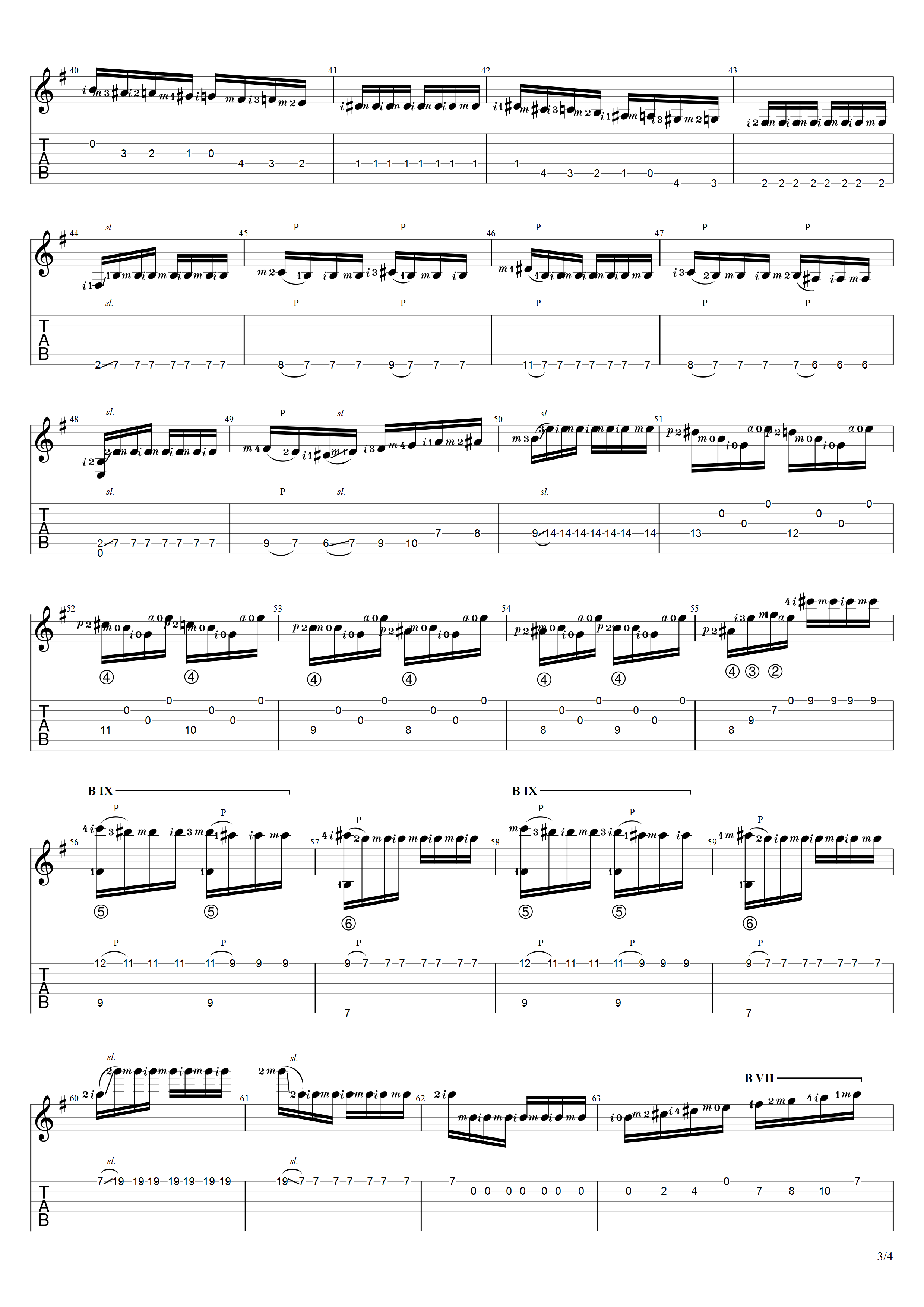 萨格雷拉斯《蜂鸟》吉他谱G调吉他指弹独奏谱_考级六级