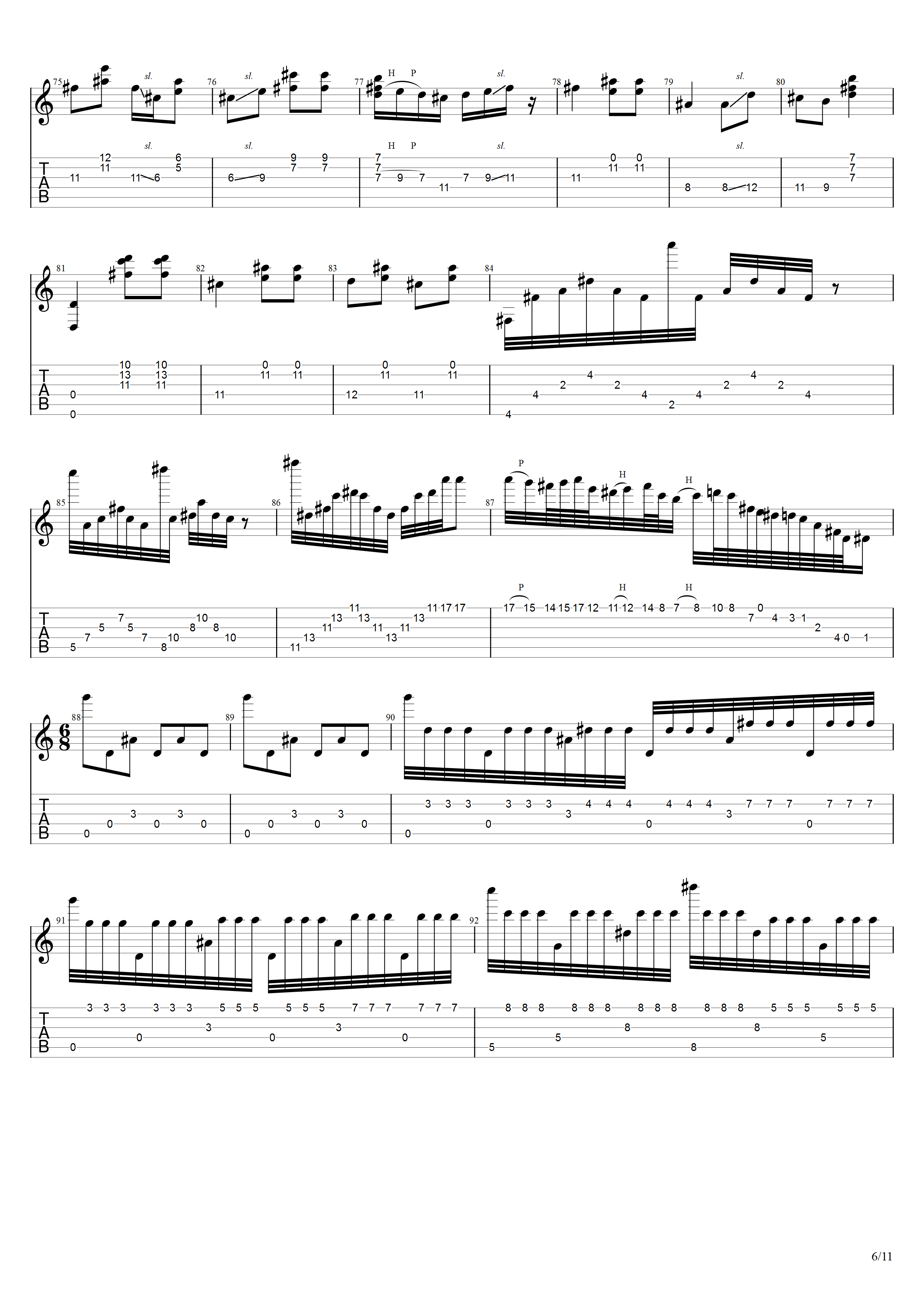 巴里奥斯《森林之梦》吉他谱C调吉他指弹独奏谱_考级十级