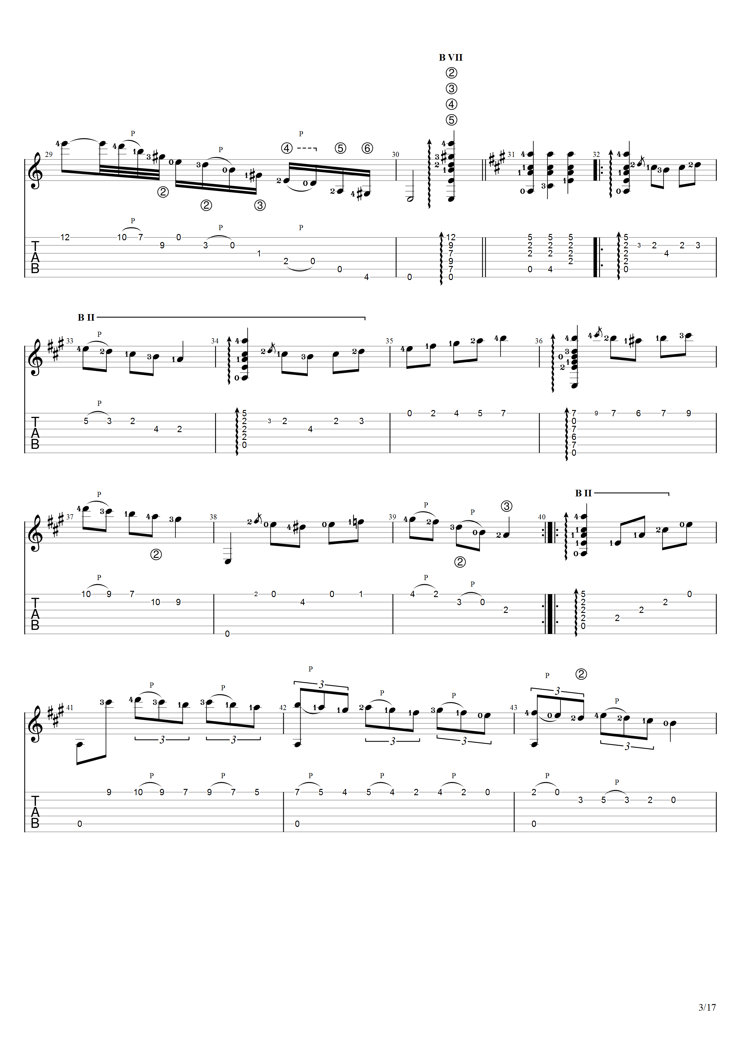 泰勒加《大霍塔》吉他谱C调吉他指弹独奏谱_考级十级