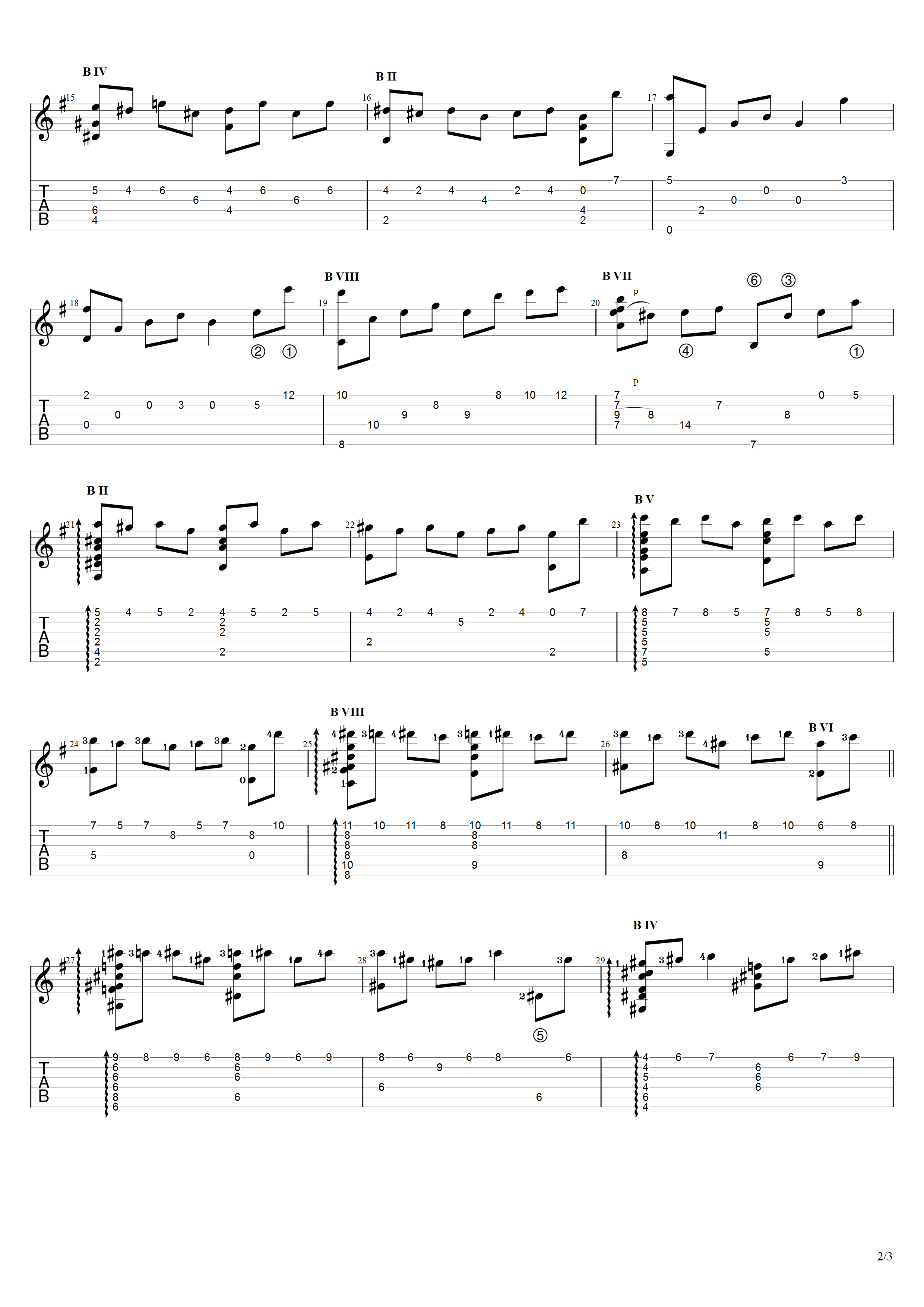 Staney Myers《肖像》吉他谱G调吉他指弹独奏谱_考级六级