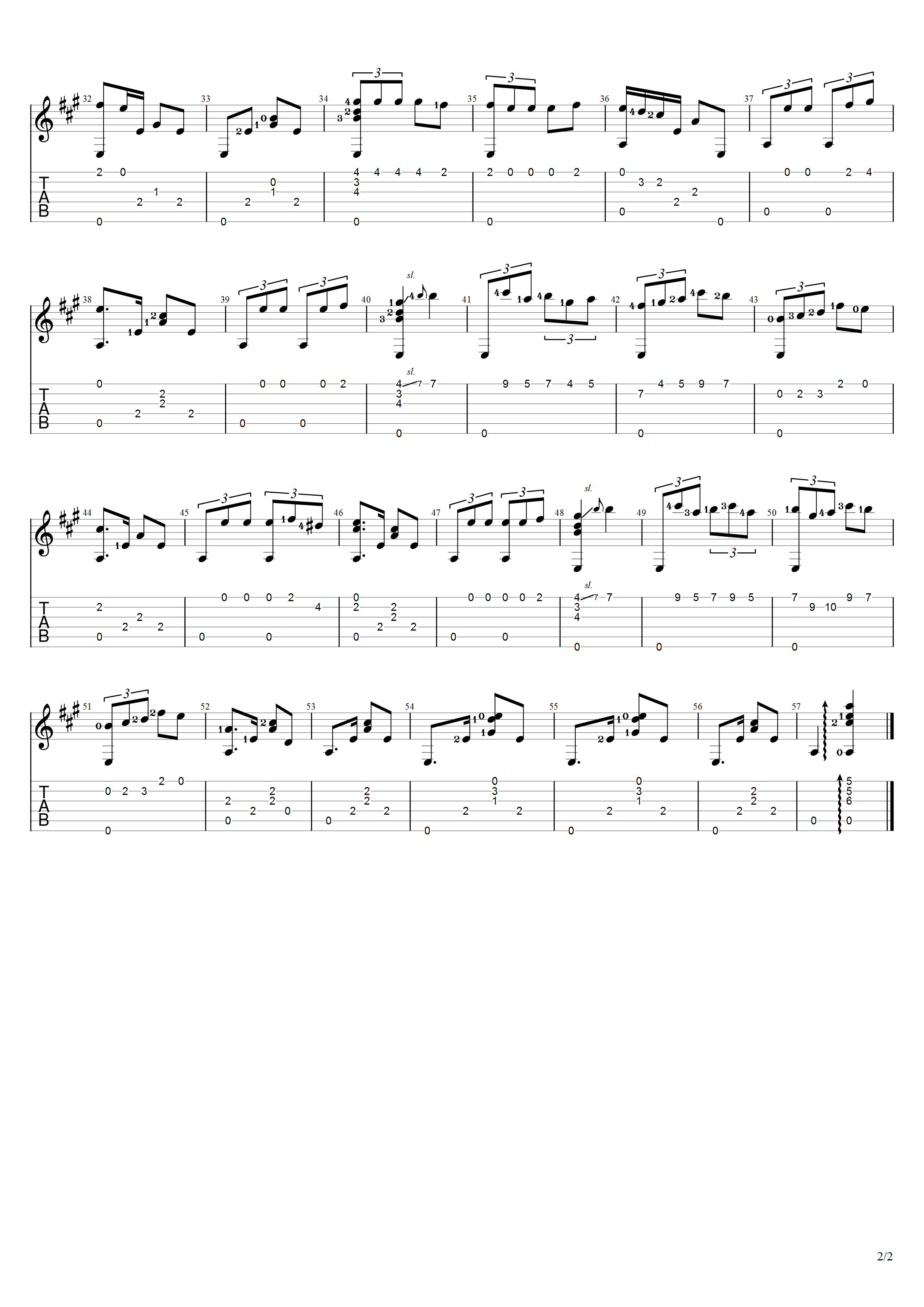 依拉蒂尔《鸽子》吉他谱A调吉他指弹独奏谱